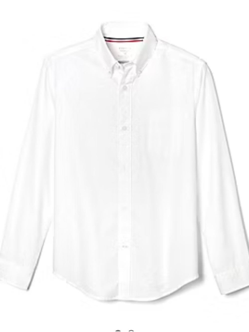 French Toast White Uniform Shirt Long Sleeve Button Down Sz 20